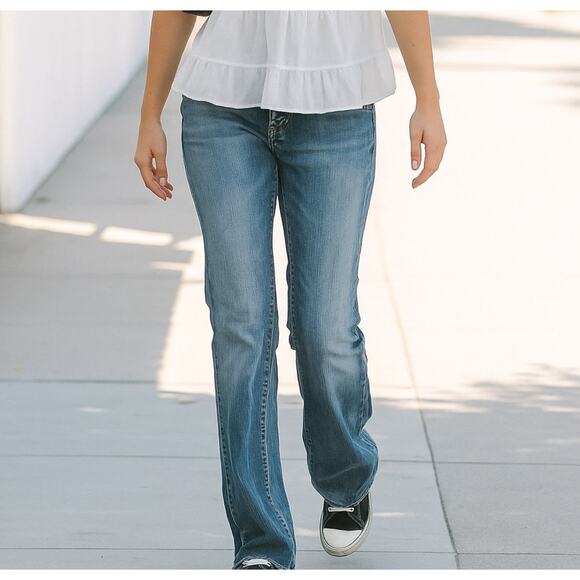 7 FOR ALL MANKIND Y2K 90s BOY CUT Jeans Size 28 Medium Straight - Picture 1 of 12